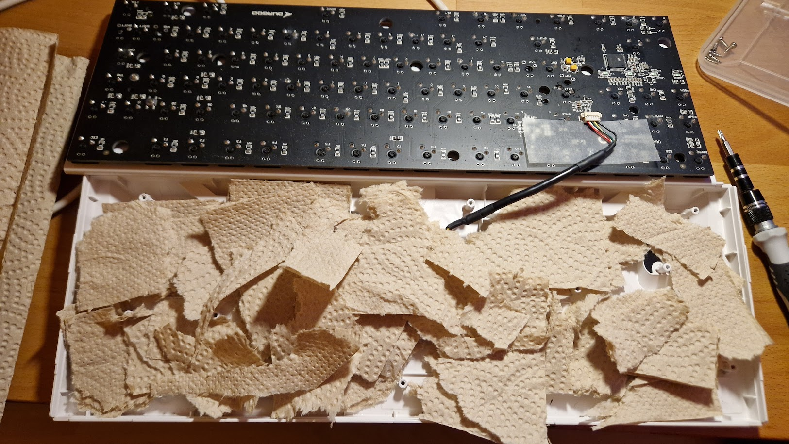 not as fancy as silicone or foam, but I like to improvise